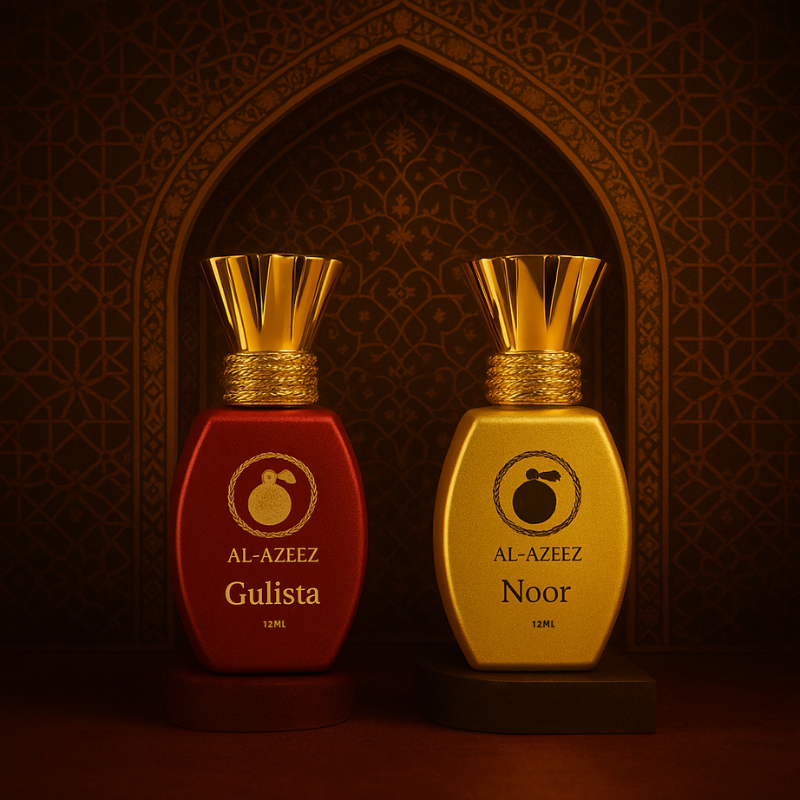 AL-AZEEZ Natural Fragrance Combo Set – Gulista & Noor (12ML each)